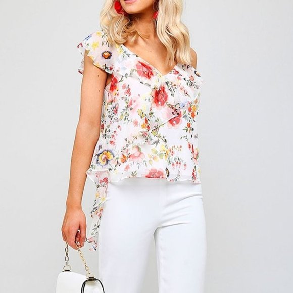Alice + Olivia Tops - alice + olivia Pauline Asymmetrical Silk Tank